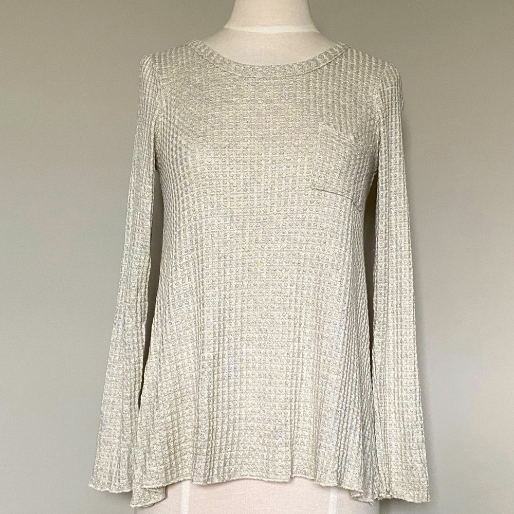 Chaser Ivory & Gold Metallic Long Sleeve Thermal S